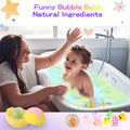 Glow-in-the-Dark Doll-Shaped Bath Bombs - Kids Bath Time Fun Set with Fizzing Bubble Foam