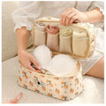 Underwear bag-peach pattern-milk apricot color-polyester material-1 piece