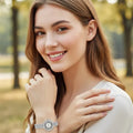 Elegant Pearl Halo Watch